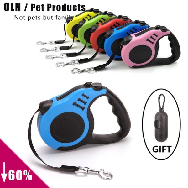 

3m/5m retractable dog leash automatic flexible dog leash dogs cat traction rope leashes for small medium dogs pet products