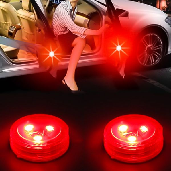

2pc car door opening warning led lamp safely flash light kit wireless anti-collid car styling