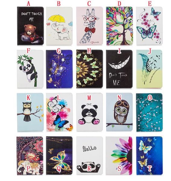 Acheter étui En Cuir De Bande Dessinée Pour Ipad Mini 5 Mini5 2019 Tablette Ours En Peluche Papillon Hibou Mandala Fleur Cerisier Carte Pliée Fente
