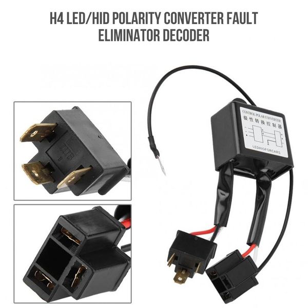 

h4 led headlight polarity converter fault canceller decoder hid h4 xenon lamp positive and negative converter