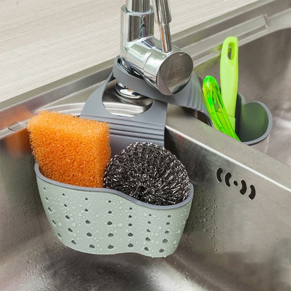 

hanging baskets sink drain rack holder kitchen bathroom storage soap sponge organizer