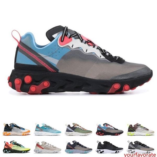 

new epic react element 87 mens running shoes neptune greens undercover blue sail light bone mens trainers women sports sneakers 36-45