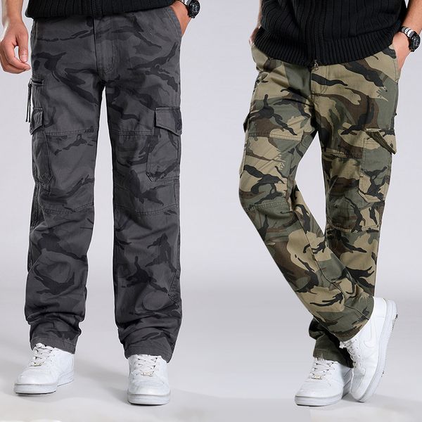 

новый стиль уличные камуфляжные брюки мужская свободная посадка нагрудник общий прямой крой повседневные брюки 2020 весна и осень новый стил, White;black