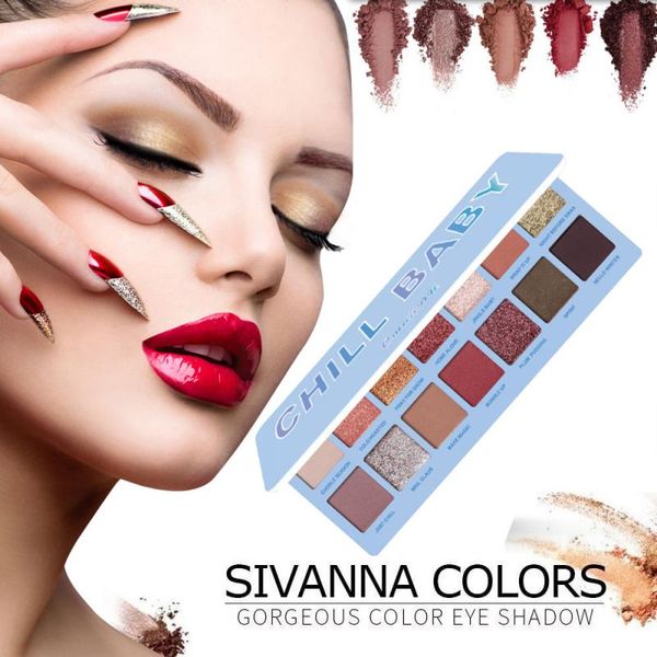 

cmaadu 14 color eyeshadow palette bright colorful eye matte smoky nude shimmer waterproof long lasting eye makeup tslm1