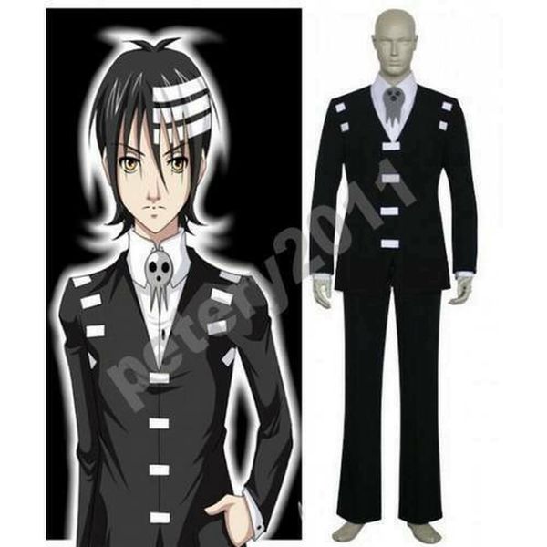 

soul eater death the kid cosplay costume children costume, Black;red