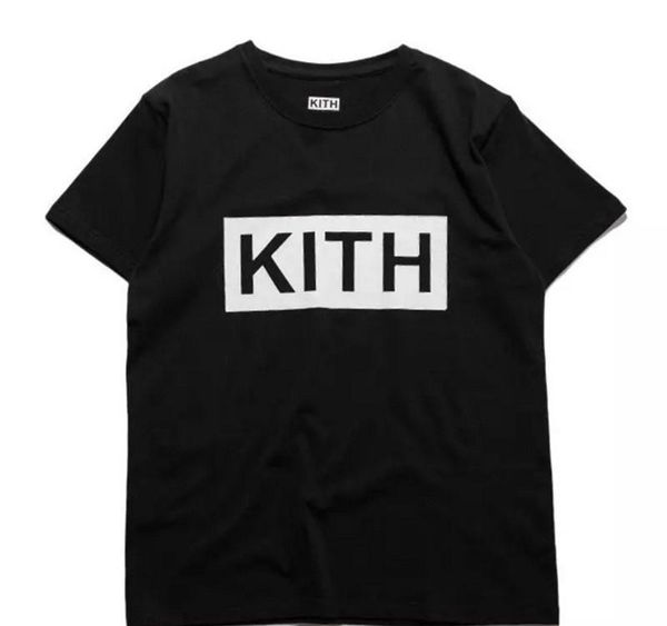 

summer mens t-shirts kith fashion letters printed tee cool short sleeved crew neck tees man women white black fashion trend size s-3xl
