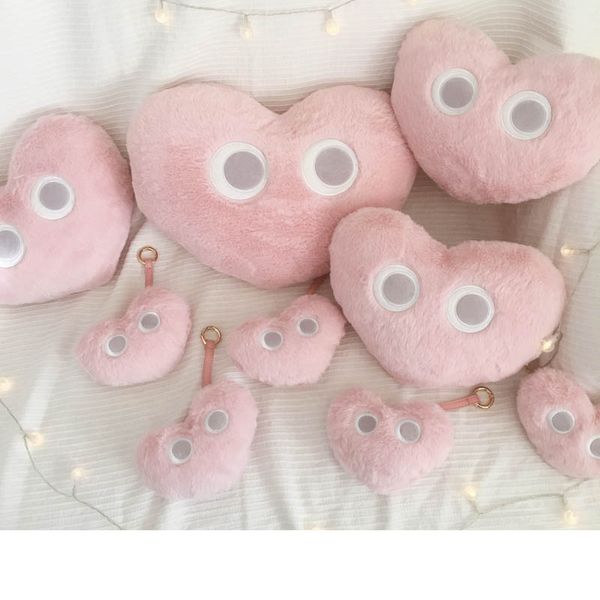 2019 Love Heart Plush Pillow Pink Eye Heart Soft Throw Pillow
