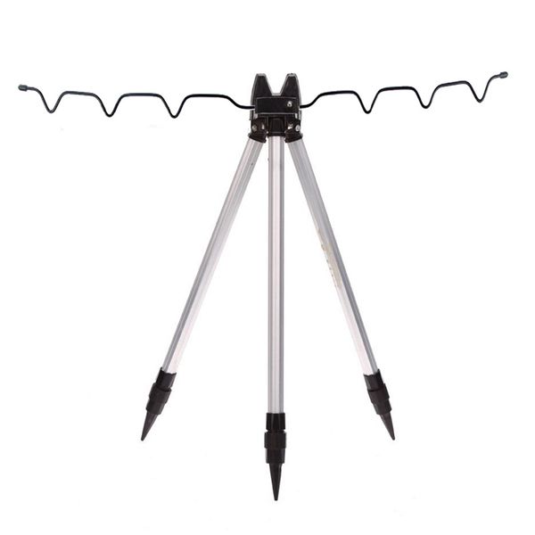 

aluminum alloy fishing tripod holder stand for fishing rod silver
