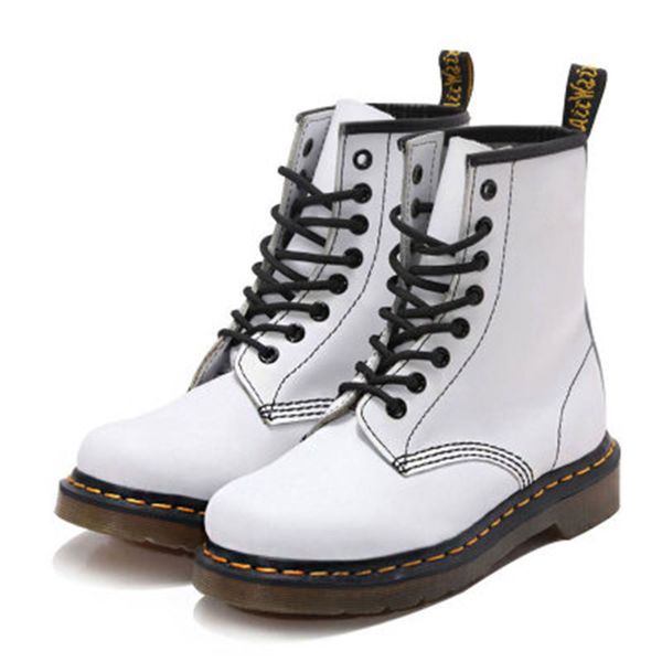 

fashionable white woen boots soft leather layer genuine leather ankle boots for women flat lace, Black