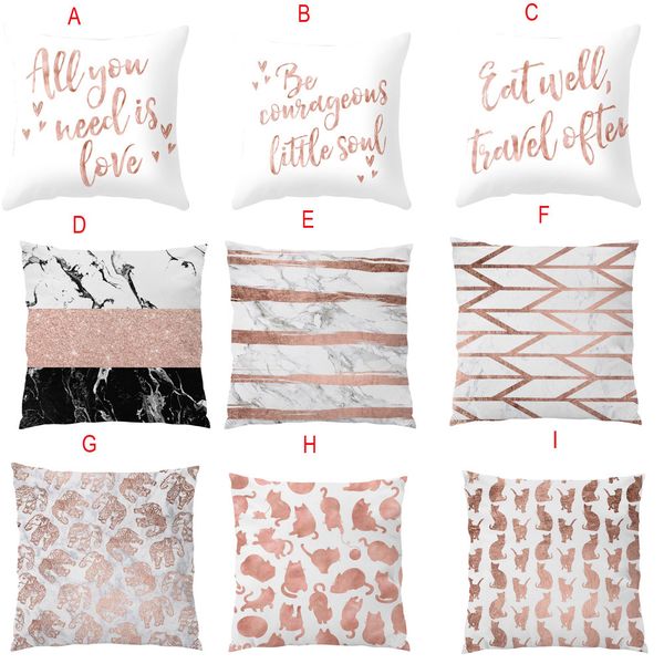 

cushions fashion style super soft cute pillowcase rose gold pink cushion home car sofa decoration cojines decoraci n del hogar