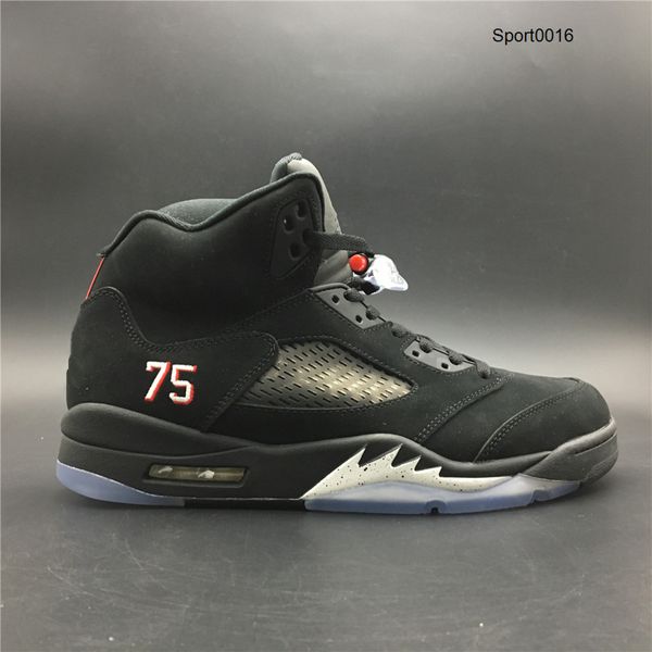

5 v 3m reflective low 5s black men basketball shoes sports sneakers trainers size 8-13