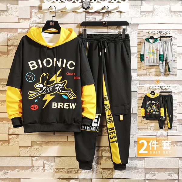 

mens casual tracksuits -3xl 2020 spring fashion casual hooded t52, Gray