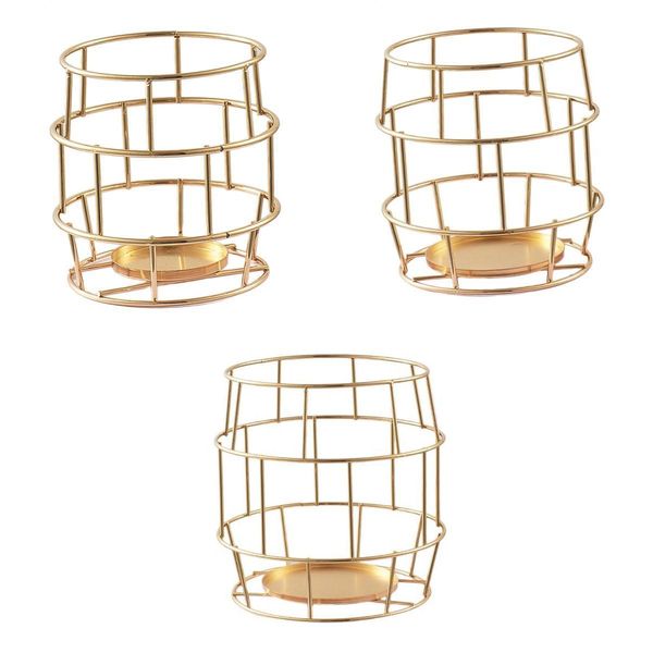 

set of 3 metal 3d geometric candle holder candle stand candlestick s/m/l