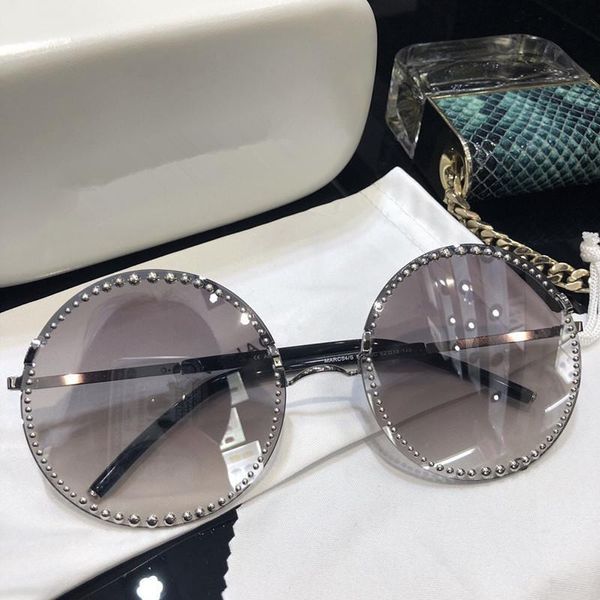 

роскошный женский cолнцезащитные очки 54 большой круглый металлический каркас glasses очаровательную элегантный стиль анти-uv400 линзы досуг, White;black