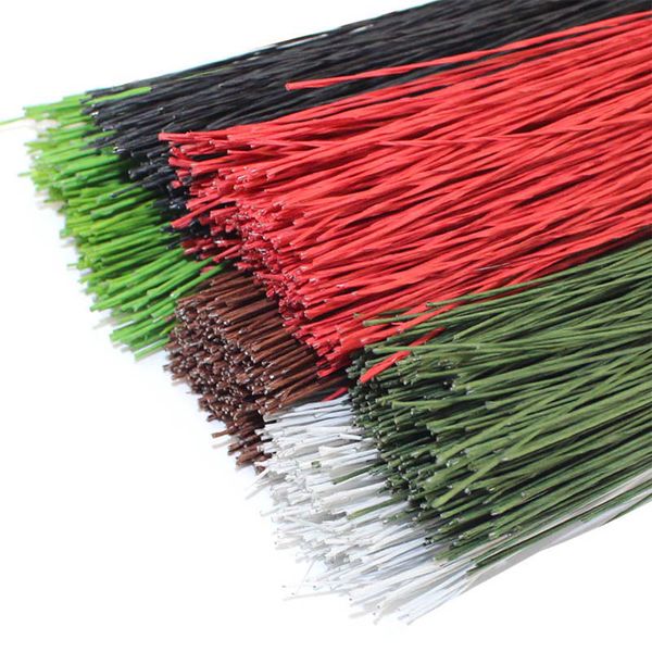 

ccinee 20pcs #18 paper covered wire 1.2mm/0.047inch diameter 40cm long iron wire used for diy nylon stocking flower making