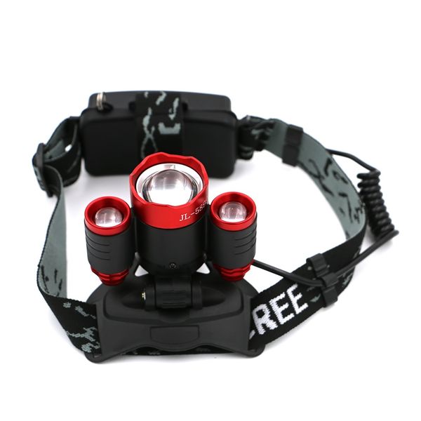 

rechargeable 1t6 2r2 glare aircraft head-mounted outdoor mountaineering hunting cycling camping waterproof lighting adjustable brightness