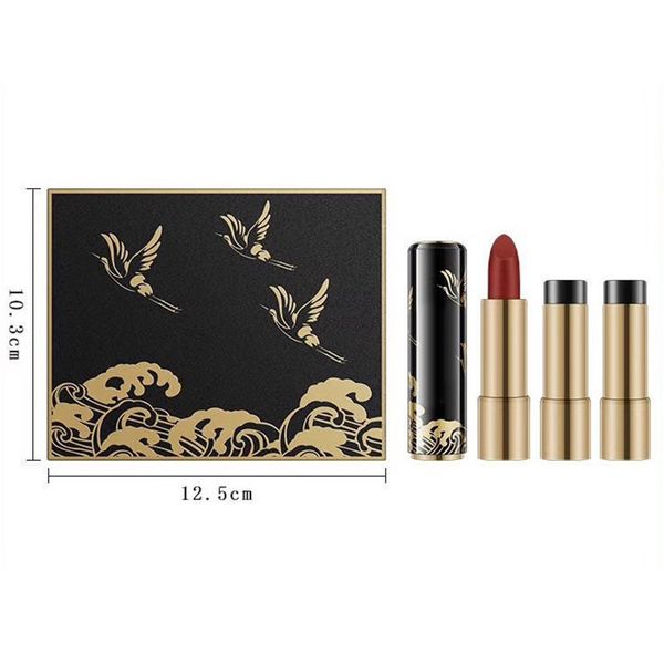 

3pcs women lipstics chinese styled moisturizing long lasting matte lip stick 669