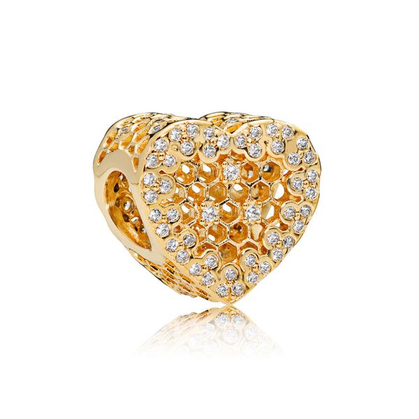 

новый 100% стерлингового серебра 925 1: 1 аутентичные 767039cz сияние honeycomb lace charm браслет оригинальные женщины подарок ювелирных из, Black