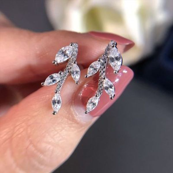 

wholesale- silver festival leaf stud earrings, Golden
