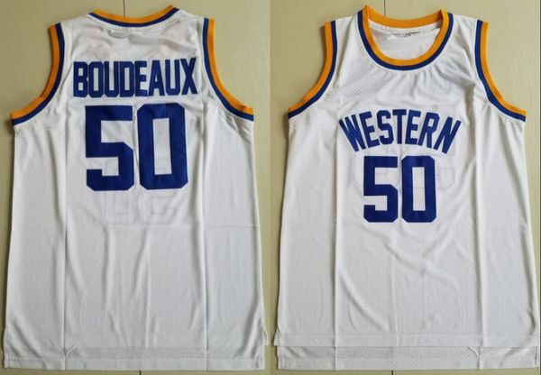 

New Style 50 Shaq Neon Boudeaux Jersey Men University Basketball Western Movie College Jerseys Team Color White Sport Stitched Free Shipping