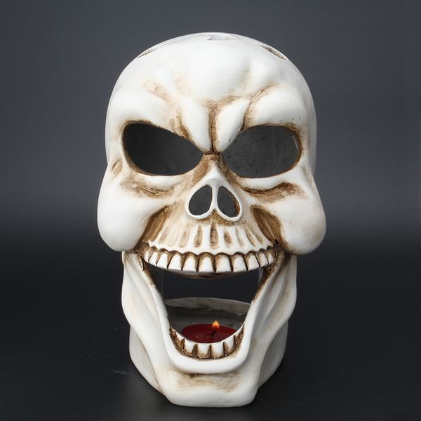 

creative skull candle holder resin candlestick for home/haunted house decoration