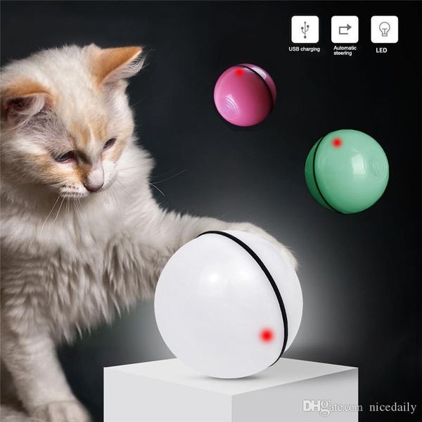 

cat toys ball usb rechargeable pet toy rotating interactive balls stimulate hunting instinct for your kitty
