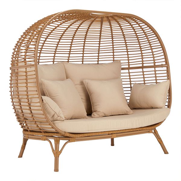

leisure lounger metal frame with wicker patio sunbed,outdoor daybed for poolside,balcony ,indoor ,outdoor used