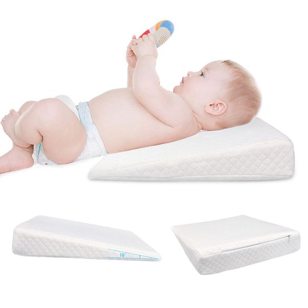 

3d постельные принадлежности детские подушки съемные slope zipper infant детский комфортная треугольник полукруг памяти хлопок анти плевать