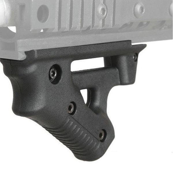 

tactical black ergonomic canted ar front grip rail mount ultralight nylon construction angled front fore grip for picatinny weaver