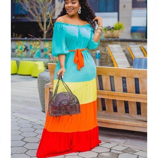 

african dresses for women 2020 dashiki robe summer plus size long dress ladies traditional african clothing fairy dreams, Red