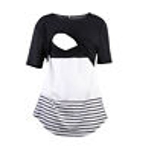 

2019 new striped women's pregnant maternity bra breastfeeding nursing bras underwear bras mommy t-shirt