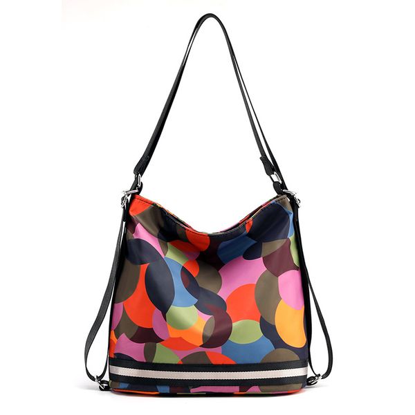 

women's bag new fashion popular multi-function backpack light waterproof oxford cloth shoulder bag printing female