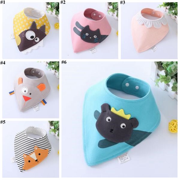 

baby bandana bibs infant 3d cartoon burp cloths waterproof triangle saliva turban cotton embroidered bibs kids pinafore dribble bibs a7426