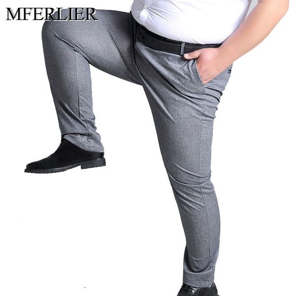

mferlier весна лето мужские брюки 5xl 6xl 7xl 8xl 9xl 10xl талия 138 см плюс размер эластичный вес 145 кг большой размер брюки мужчины, Black