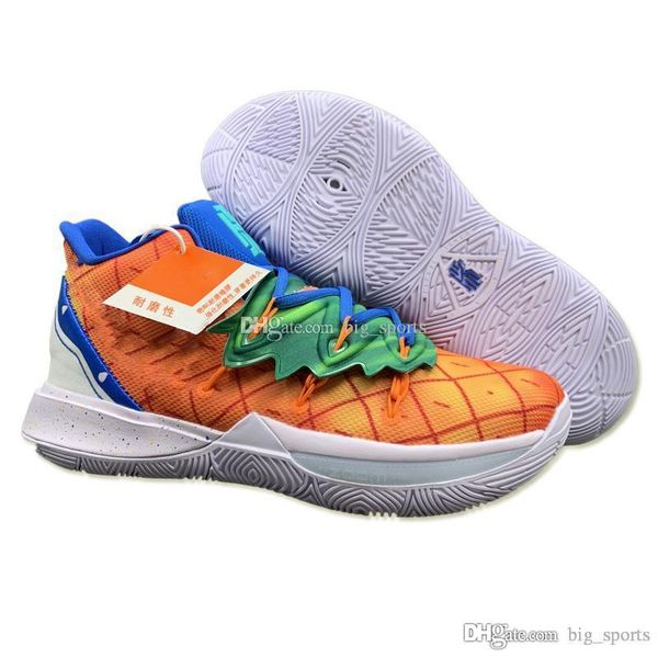 

2020 new mens basketball shoes kyrie v 5 all-star orange pineapple boy irving 5s color youth egyptian sport training sneakers high ankle