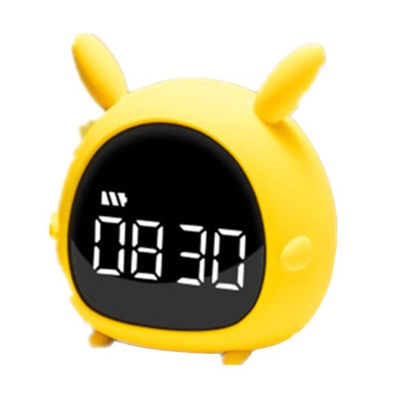 

cartoon music alarm clock wake up light mini usb charge bedroom smart night light alarm clock