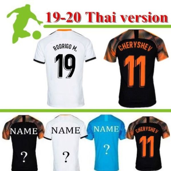 

2019 2020 valencia cf soccer jerseys gaya valencia 19 20 parejo football shirt gameiro rodrigo jersey s.mina home away third blue shirt, Black;yellow