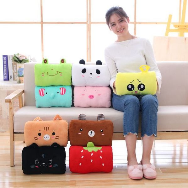 

winter soft warm cartoon animal plush toy hands warmer plush stuffed toy girls children office home cushion warming pillow