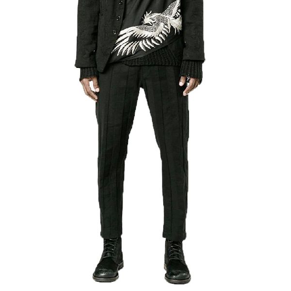 

27-44 2017 мужская одежда gd hair stylist подиум мода высокое качество шить полосой лодыжки длина брюки плюс размер костюмы, Black