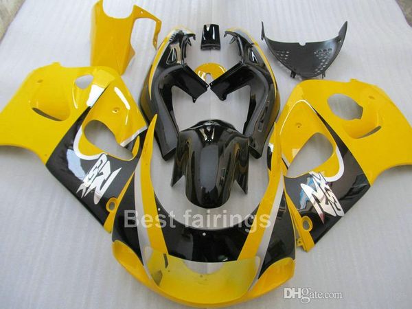 Suzuki GSXR600 için ZXMotor Fairing Kiti GSXR750 Srad 1996-2000 Siyah Sarı GSXR 600 750 96 97 98 99 00 PERSASYONLAR HS23