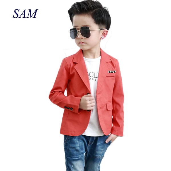 

2019 new spring fashion big boys coats children's small suits kids single buckle slim formal jackets child long sleeve clothes, Blue;gray