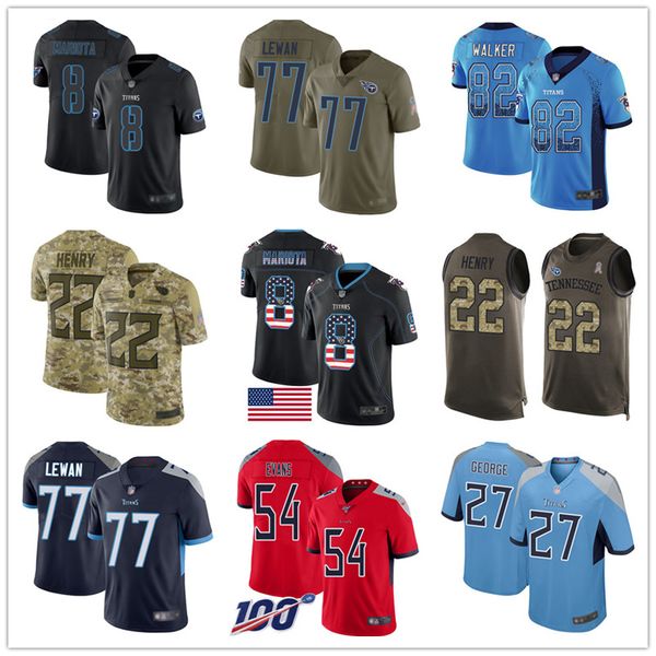 

tennessee custom titan jerseys eddie george steve mcnair steve mcnair taylor lewan kevin byard delanie walker 84 davis men football jersey, Black;red