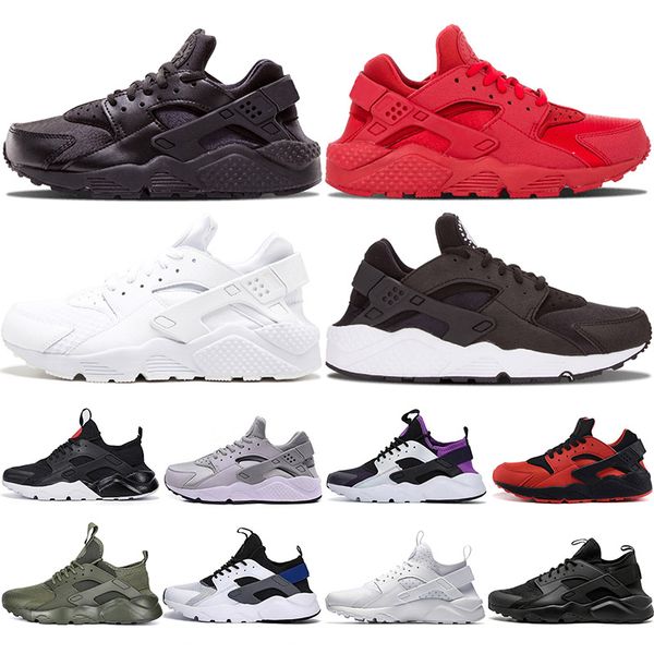 

triple white black huarache 4.0 1.0 running shoes classical red men women huarache shoes huaraches trainer designer sports sneakers 36-45, White;red