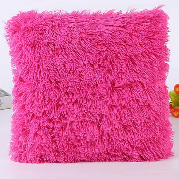 

sea lion cashmere pillowcase short plush pillow cover square plush furry pillowcase cover home bed room decoration