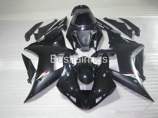 

100 fitment injection molding fairing kit for yamaha r1 2002 2003 all black fairings yzf r1 02 03 rt48