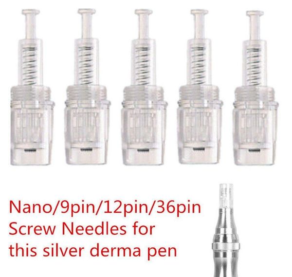 

replace 9/12/24/36/42/nano nc260 micro needle cartridges screw tips for rechargeable derma pen dr pen anti spot skin rejuvenation