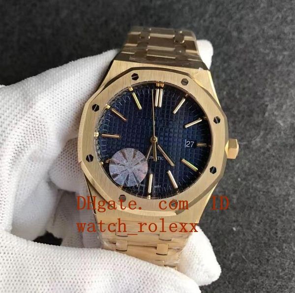 

mens v5 offshore 15400 15400or.oo.1220or 18k rose gold cal.3120 41mm transparent automatic men's sport watches luxury blue, Slivery;brown