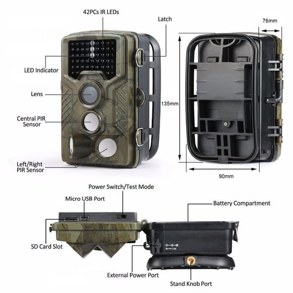 

hc-800a 12mp 120 градусов охота спортивные камеры инфракрасный цифровой trail водонепроницаемая камера 1080p hd wildlife скаутинг устройства
