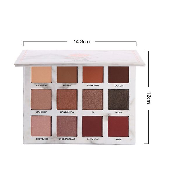 

12 color eyeshadow palette cosmetics marble collection