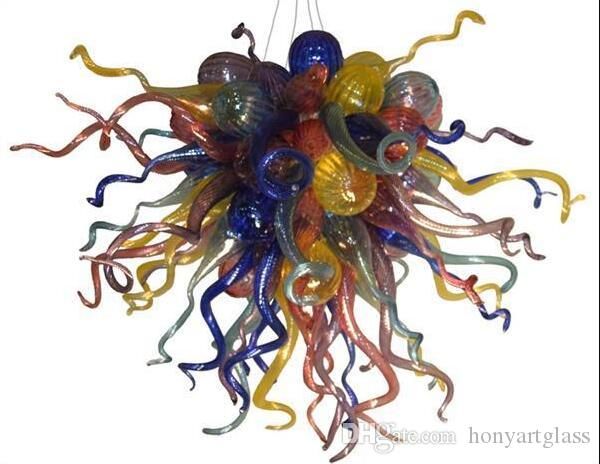 

ac led bulbs 110v/240v villa light modern hand blown art glass chandelier decoration
